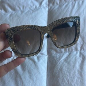 Stella McCartney Tan Brown Wayfarer Sunglasses